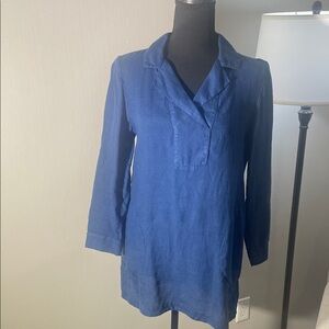 Chico’s Blue Linen Women's Top size 0
